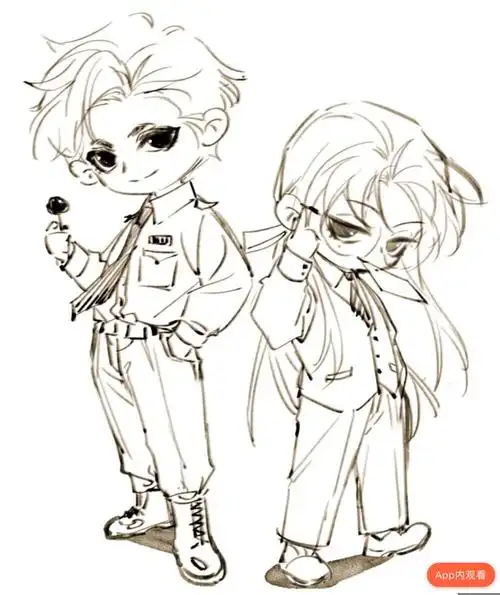 不健全关系线稿