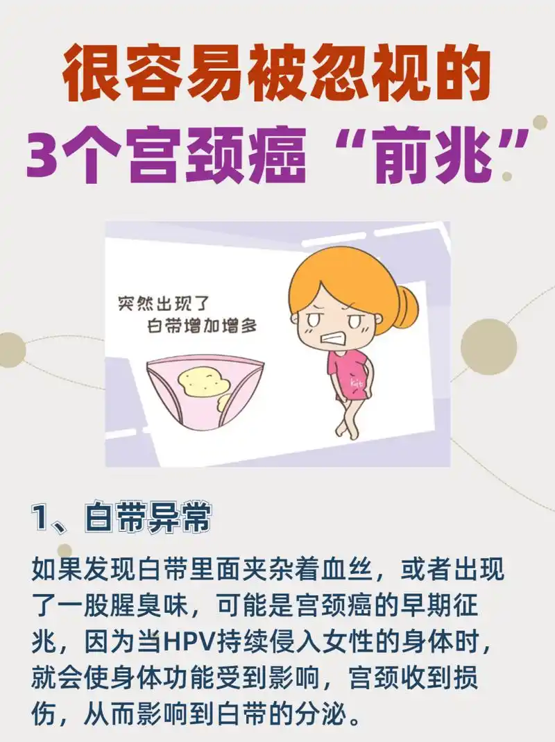 是由于癌的存在刺激宫颈腺体分泌亢进而发生,随着癌体的发展,可见到