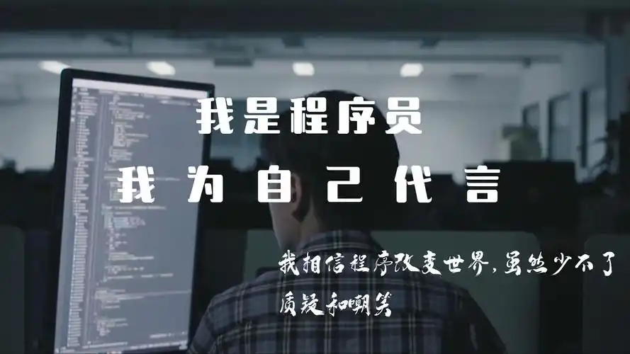 我是程序员我为自己代言我相信程序改变世界虽然少不了质疑和嘲笑