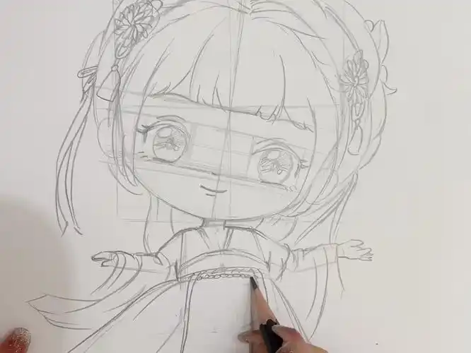 q版动漫人物教程来喽,可爱古风,有手就会,古风手绘原创动漫,画起来喽!