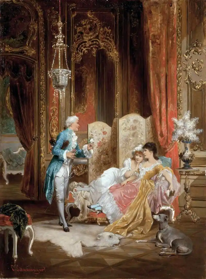 奥地利画家 卡尔schweninger 宫廷