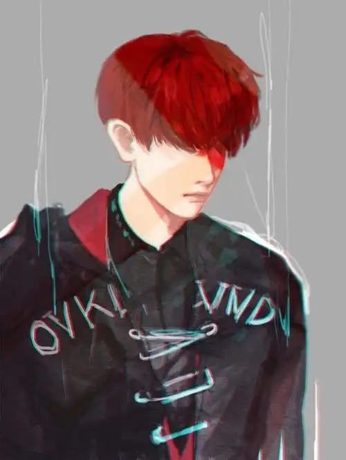 六道6767exo里的朴灿烈动漫头像,手绘图,希望你们喜欢67我