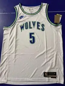 nba森林狼5号状元郎安东尼爱德华兹华子经典白色复古球衣,全_阿里巴巴