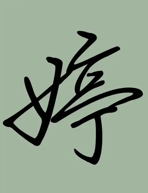 婷的楷书草书行书的书法写法