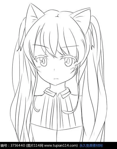 好看的动漫女简笔画集