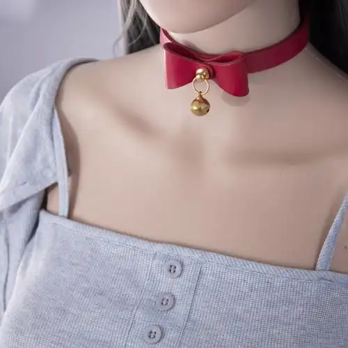 smko项圈女m定制刻字人用人戴真皮狗奴外出皮质可调节女生脖子颈五金