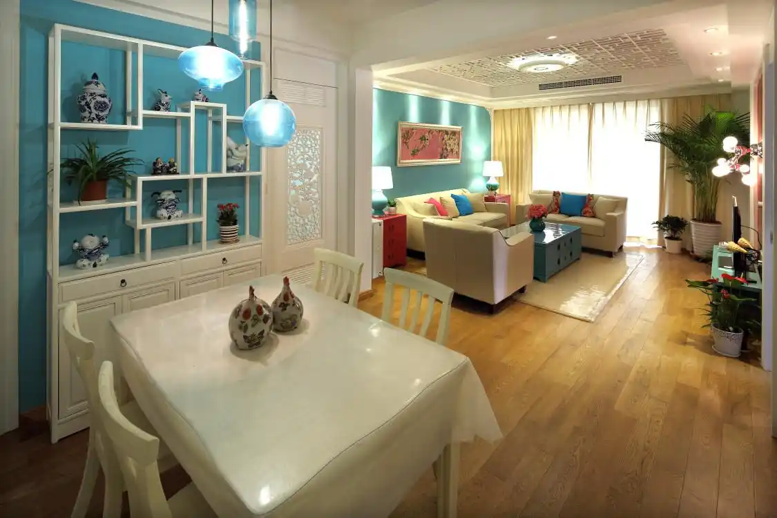 现代二居室55平米7万-金科廊桥水乡装修案例-重庆房天下家居装修网