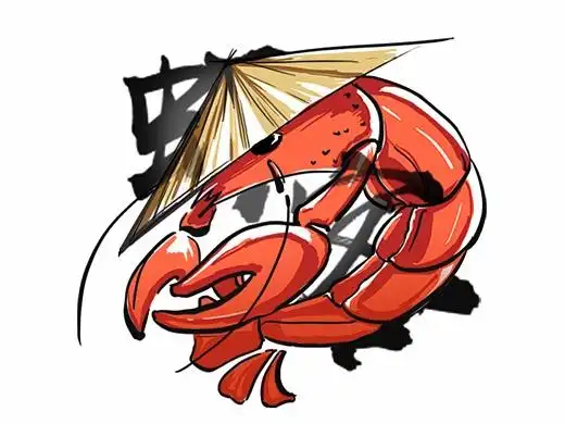 小龙虾品牌标识设计