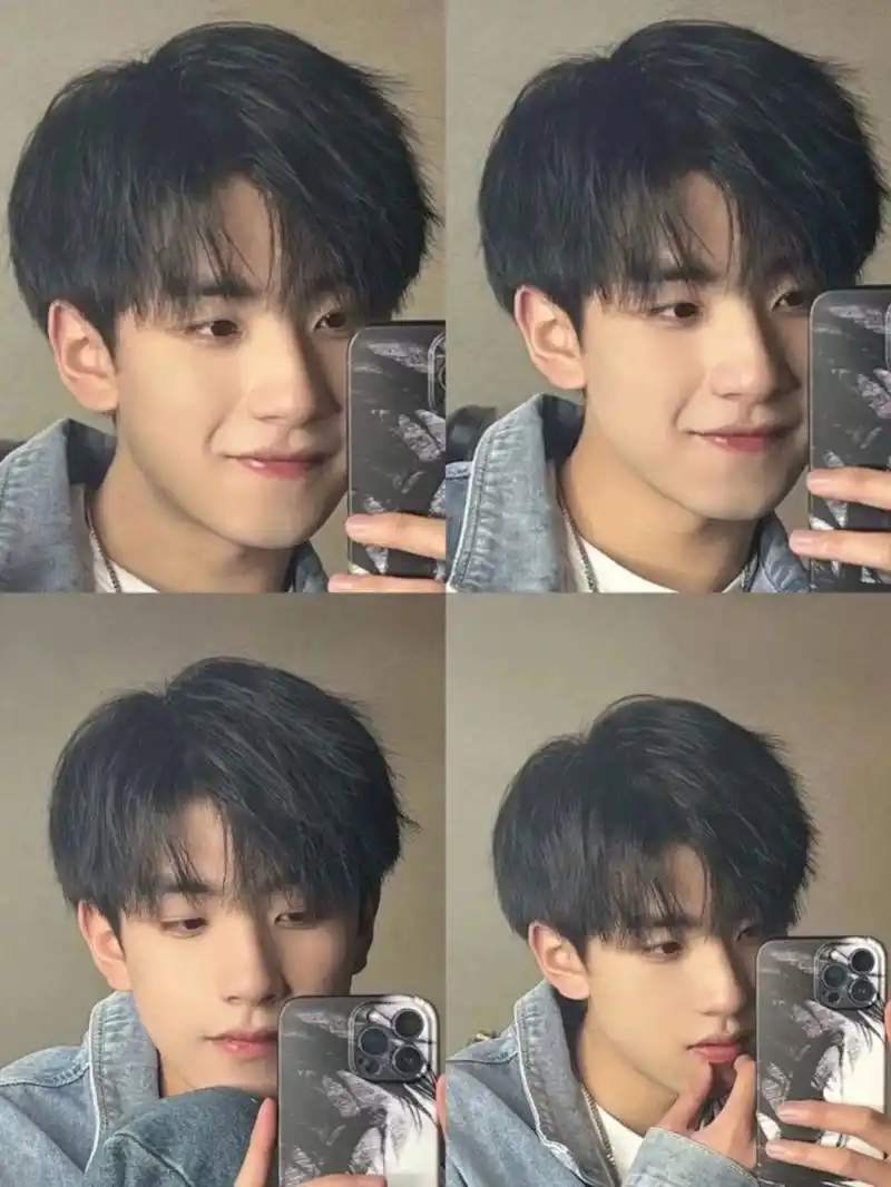 三七微分 男生超帅发型 发型为三七微分韩式碎盖.