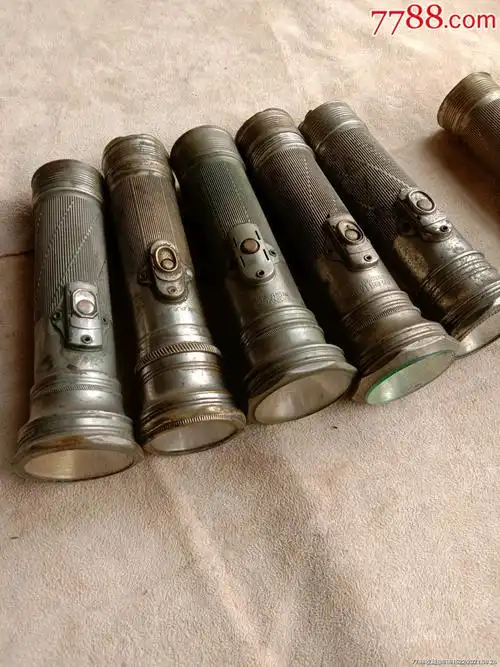 民国二战抗战电筒老式铜手电筒少见老电筒老物件复古收藏