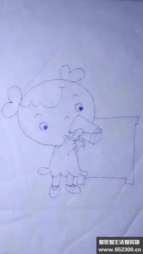简笔画宝宝喝水的画法