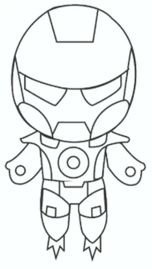 非常简单的乐高钢铁侠简笔画