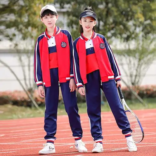 澜洋贝贝小学生校服春秋套装初中生校服运动风长袖新款教师by305