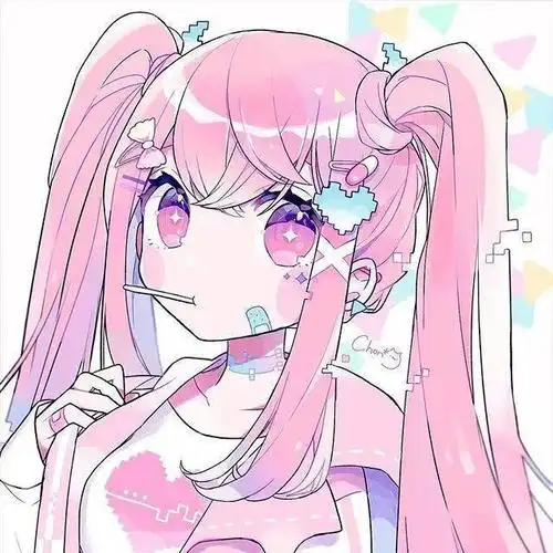 马克笔手绘插画壁纸头像二次元萌系动漫人物板绘作品