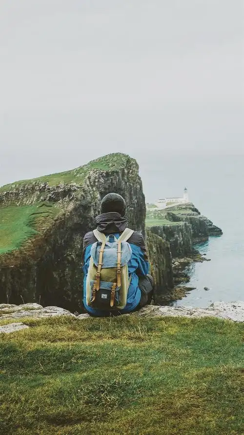 壮丽风景背影手机壁纸下载眺望背影风景大海山川