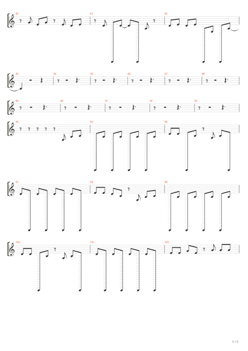 听慢歌(怪兽电吉他演奏-优化版本)吉他谱(gtp谱,总谱)_五月天(mayday)