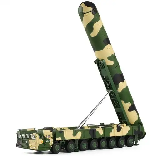 东风df41核弹头洲际导弹运载发射车仿真合金军事汽车模型玩具摆件