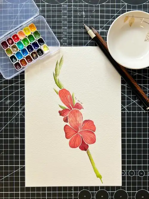 零基础学画水彩原创写生水彩画2100