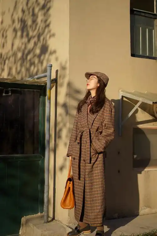 复古英伦风,格纹单品穿搭.