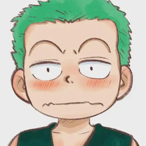 海贼王憨憨索隆绿色动漫头像