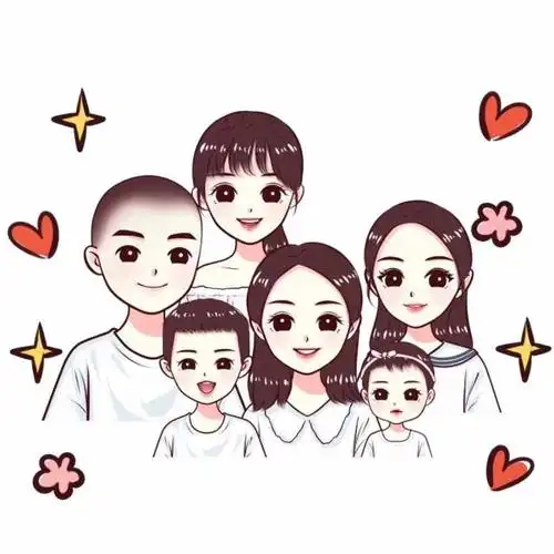 一家三口,四口家庭微信头像,温馨有爱头像合集