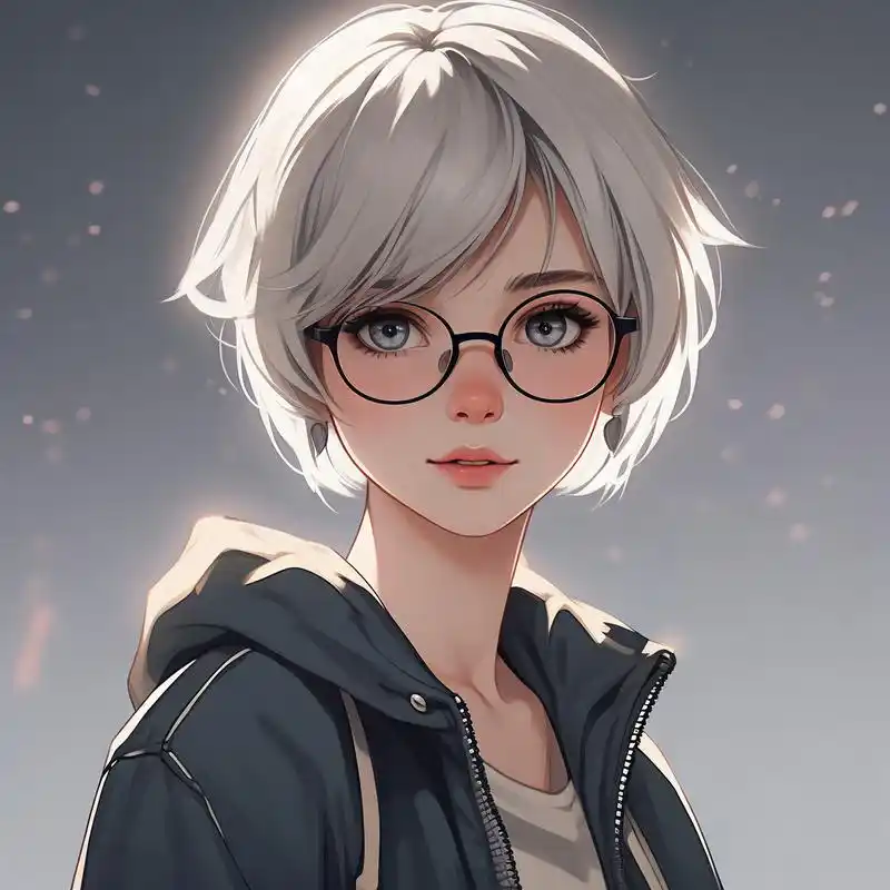 短发女孩戴眼镜头像97996900 短发女孩戴眼镜,俏皮又可爱