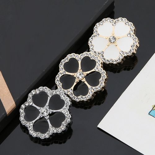 花型镶钻衣服纽扣装饰大衣风衣外套西服女高档钮扣时尚百搭小扣子