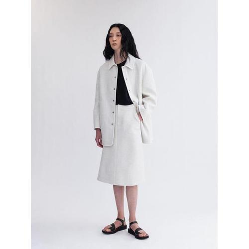 lexx finger marche女款白色大衣|tweed half coat