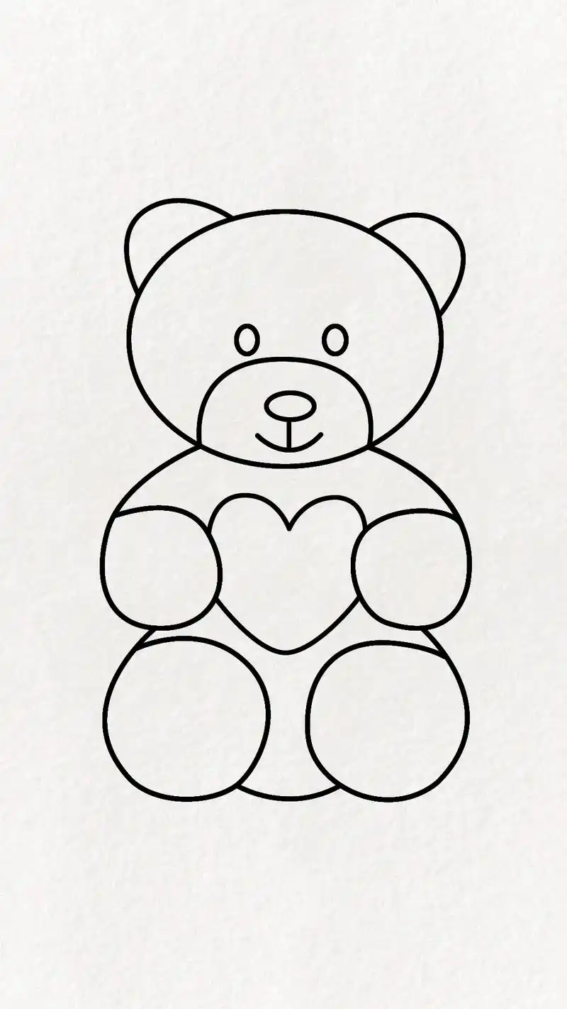 一起数一下画小熊用了几个6?是不是简单又好看呢 #一起学画画 - 抖音