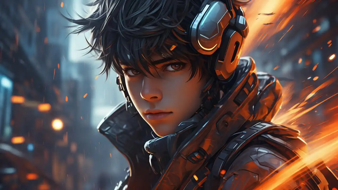 这些动漫风格的壁纸真是太酷炫了,完全就是男生们的专属啊(77ω77