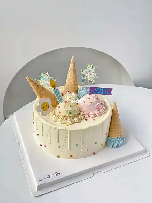 8寸冰淇淋甜筒蛋糕