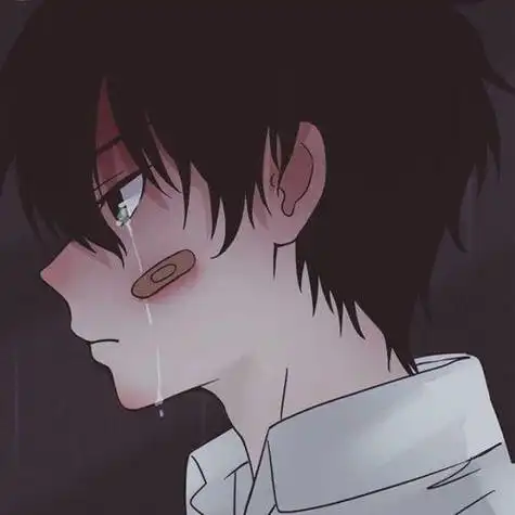 动漫头像:男生悲伤头像谈恋爱的是你分手的也是你