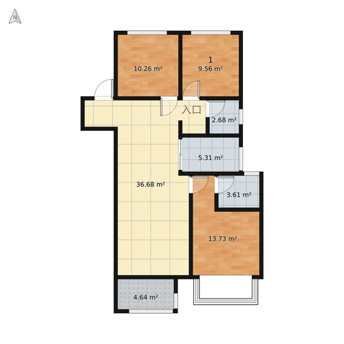 *3室2厅2卫户型图