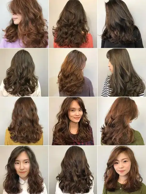 长发女生甜美韩式烫发发型(3)时尚的中发