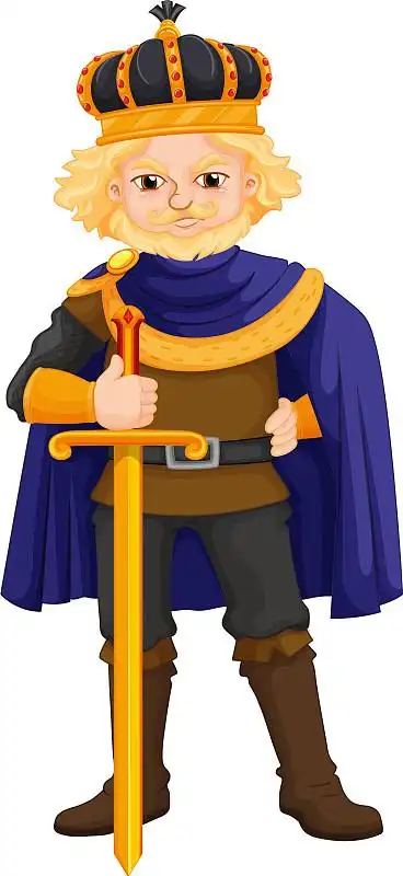 穿着红袍的国王图片素材