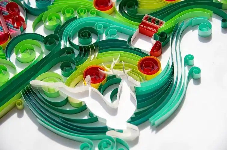 手工衍纸装饰画——圣诞树