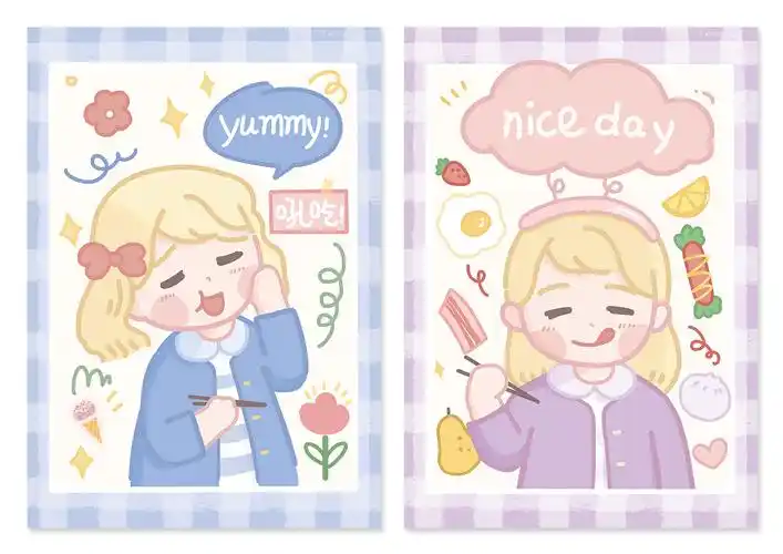 便签笔记本手账本封面插画