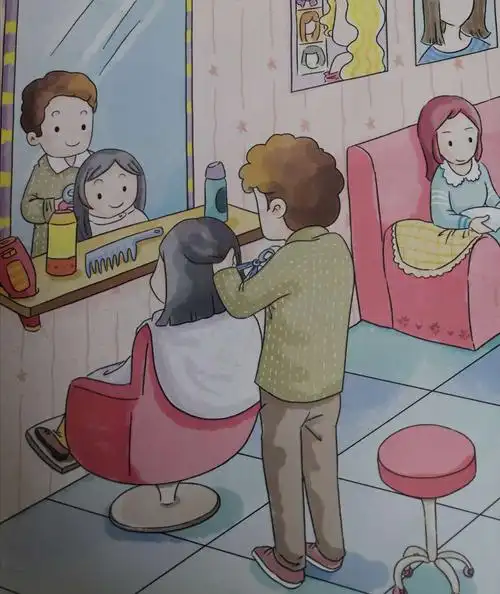 请爸爸妈妈们带小朋友参观一下理发店吧,记得拍照片分享哦!