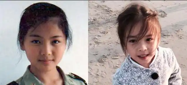 5,刘涛:童年照与女儿似双胞胎