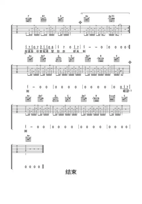 我愿你知道吉他谱
