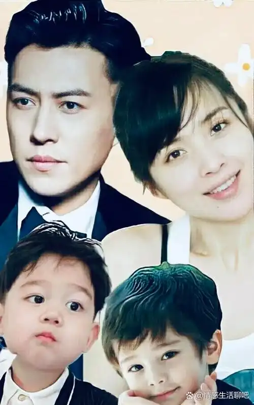 靳东的全家福儿女双全妻子漂亮,  祝福相亲相爱的一家人#情感# #人生