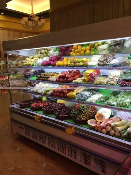 远玲生鲜吧生鲜超市轻购置鲜肉冷柜风幕冷柜案例