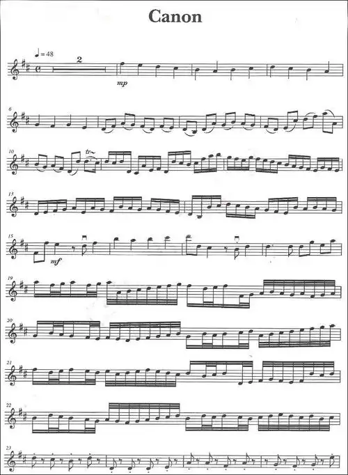 卡农小提琴完整曲谱,不要手写的,谢谢