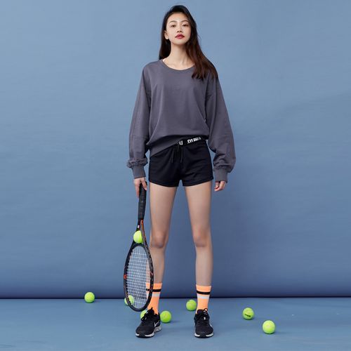 春夏时尚运动短裤女防走光系带含内衬健身裤热裤