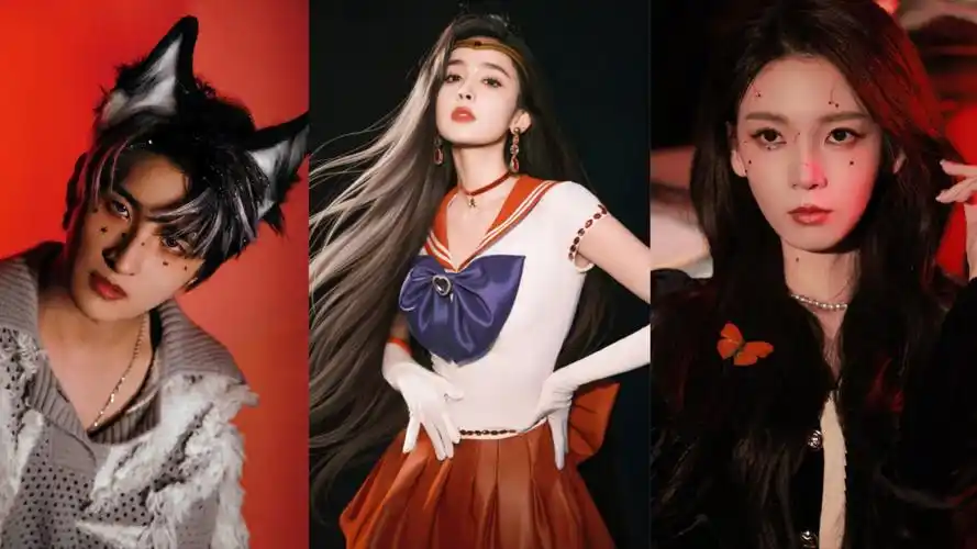 明星万圣节造型曝光,古力娜扎cos美少女战士,陈瑶梦回岳绮罗