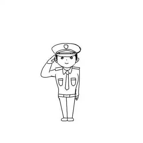 警察怎么画全身简笔画警察怎么画全身简笔画一步一步