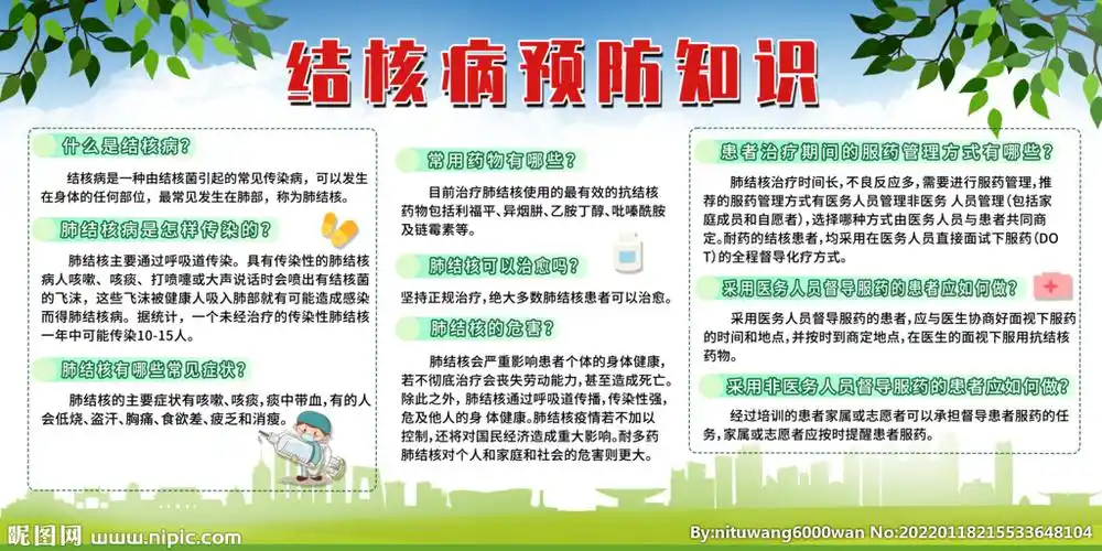 肺结核预防知识展板图片