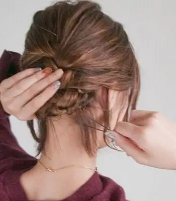 流行美最新发型短发怎么盘中短盘头发型图片3