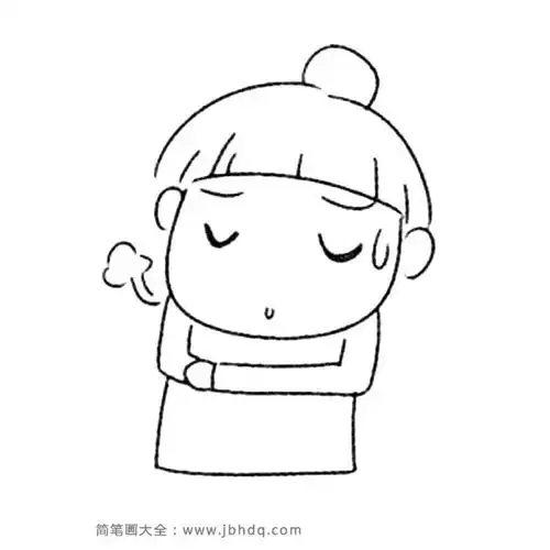 无奈叹气_表情图片-简笔画大全