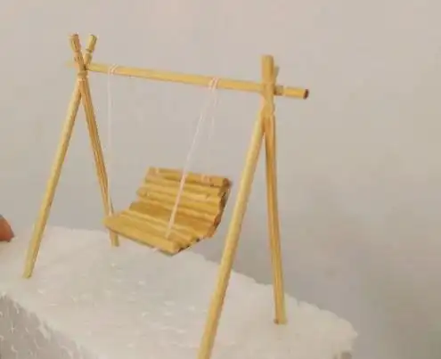 牙签做工艺品牙签做秋千的方法